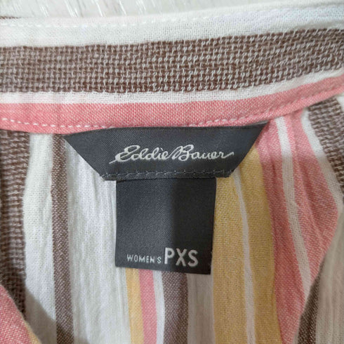 エディーバウアー Eddie Bauer ストライプ シャツワンピース レディース XS