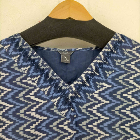 エディーバウアー Eddie Bauer サイドリボン 胸元刺繍 ワンピース レディース XS