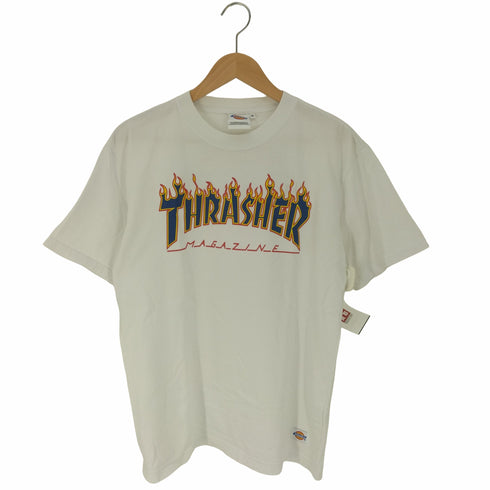 スラッシャーマガジン THRASHER MAGAZINE フレイム ロゴ プリント ルーズ フィット Tシャツ メンズ import:M
