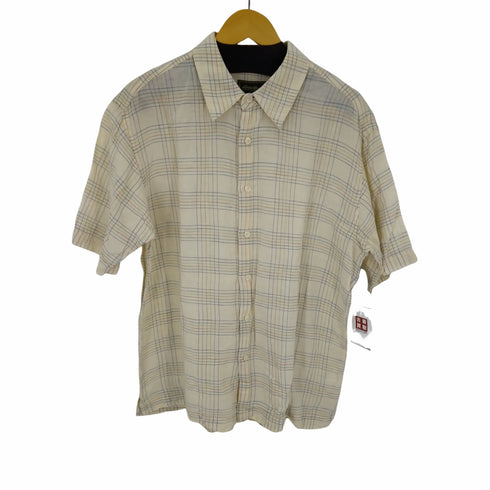 エディーバウアー Eddie Bauer リネン混S/Sチェックシャツ メンズ JPN:L