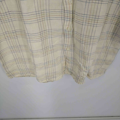 エディーバウアー Eddie Bauer リネン混S/Sチェックシャツ メンズ JPN:L