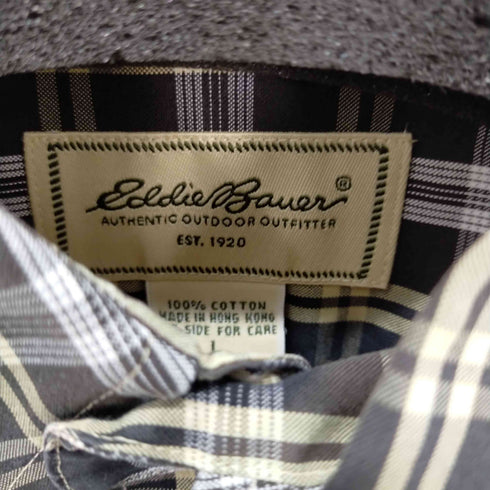 エディーバウアー Eddie Bauer WRINKLE RESISTANT ボタンダウンL/Sチェックシャツ メンズ JPN:L