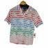 トミーヒルフィガー TOMMY HILFIGER CUSTOM FIT マルチカラー ボーダー開襟シャツ アロハ メンズ JPN:M