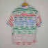トミーヒルフィガー TOMMY HILFIGER CUSTOM FIT マルチカラー ボーダー開襟シャツ アロハ メンズ JPN:M