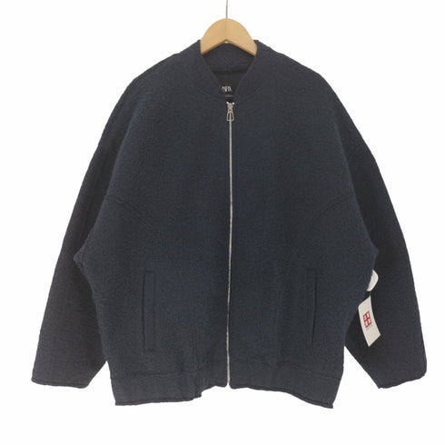 ザラ ZARA OVERSIZED BOUCLE BOMBER オーバーサイズ ジップアップ ボンバー ジャケット レディース M-L