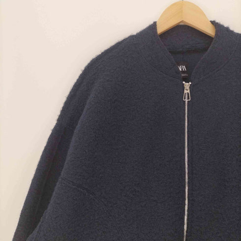 ザラ ZARA OVERSIZED BOUCLE BOMBER オーバーサイズ ジップアップ ボンバー ジャケット レディース M-L