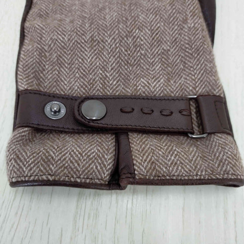アクアスキュータム AQUASCUTUM ヘリンボーンレザーグローブ メンズ