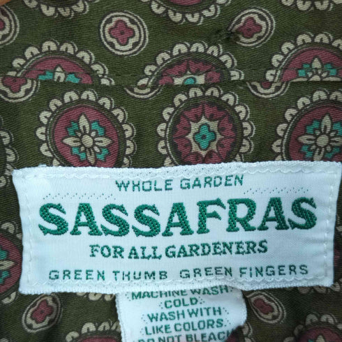 ササフラス SASSAFRAS Wheel Barrow Shell Shirt 1/2 ウィールバローシェルシャツ メンズ JPN:L