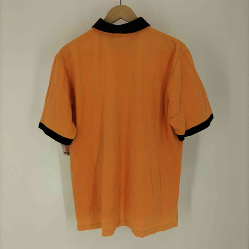 トラサルディ TRUSSARDI 80-90S ワンポイント ロゴ 刺繍 S/S 鹿の子 ポロシャツ メンズ import:XL
