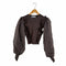 ザラ ZARA パフスリーブ トップス クルーネック フリルブラウス レディース import:S