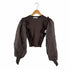ザラ ZARA パフスリーブ トップス クルーネック フリルブラウス レディース import:S
