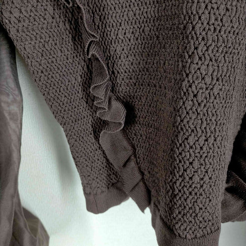 ザラ ZARA パフスリーブ トップス クルーネック フリルブラウス レディース import:S