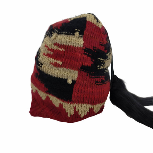 ラルフローレン RALPH LAUREN カシミヤ混ノルディック柄ツインボンボンニット帽 メンズ