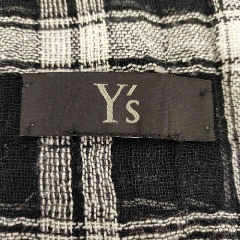 ワイズ Ys チェックシアーフリンジストール メンズ