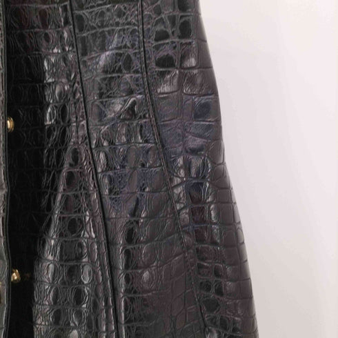 ザラ ZARA クロコダイル フェイクレザー スナップボタン ミニ スカート レディース JPN:S