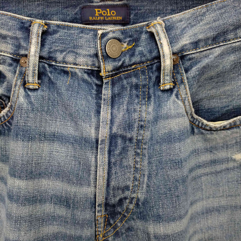 ポロラルフローレン POLO RALPH LAUREN ボタンフライストレートデニムパンツ メンズ 31/32