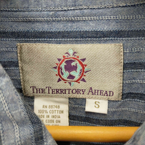 ザテリトリーアヘッド THE TERRITORY AHEAD ストライプ柄 ボタンダウンシャツ メンズ S