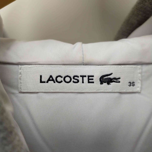 ラコステ LACOSTE ニットフーデッドダウンべスト レディース JPN:36