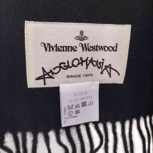 ヴィヴィアンウエストウッド アングロマニア Vivienne Westwood ANGLOMANIA オーブ ロゴ刺繍 大判 ストール マフラー レディース