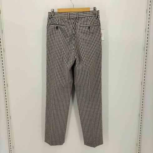 エルメネジルドゼニア ERMENEGILDO ZEGNA イタリア製 コットン シアサッカー チェック 柄 スラックス パンツ メンズ 48