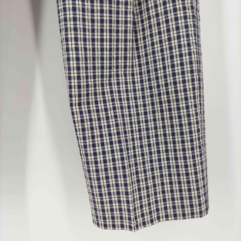 エルメネジルドゼニア ERMENEGILDO ZEGNA イタリア製 コットン シアサッカー チェック 柄 スラックス パンツ メンズ 48