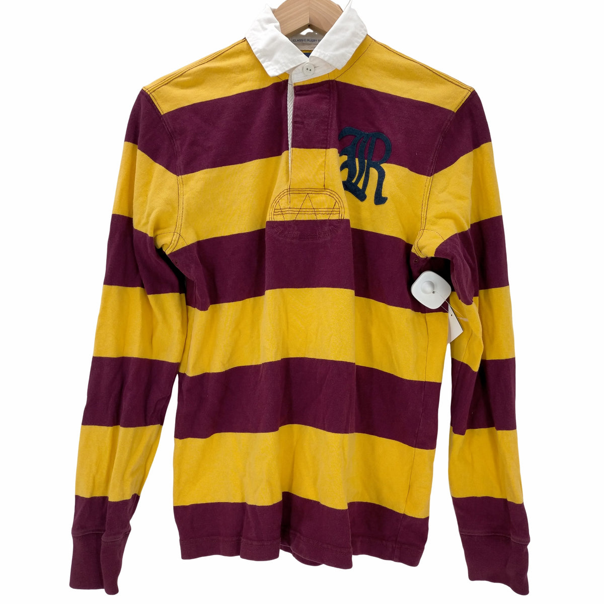 ラグビーラルフローレン Rugby Ralph Lauren CLASSIC RUGBY FIT オールドイングリッシュ ボーダー柄 長袖ラ –  ブランド古着買取販売バズストア