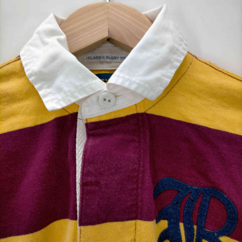 ラグビーラルフローレン Rugby Ralph Lauren CLASSIC RUGBY FIT オールドイングリッシュ ボーダー柄 長袖ラガーシャツ メンズ import:XS