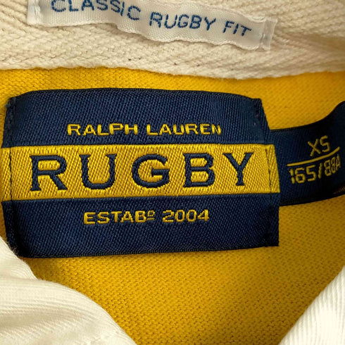 ラグビーラルフローレン Rugby Ralph Lauren CLASSIC RUGBY FIT オールドイングリッシュ ボーダー柄 長袖ラガーシャツ メンズ import:XS