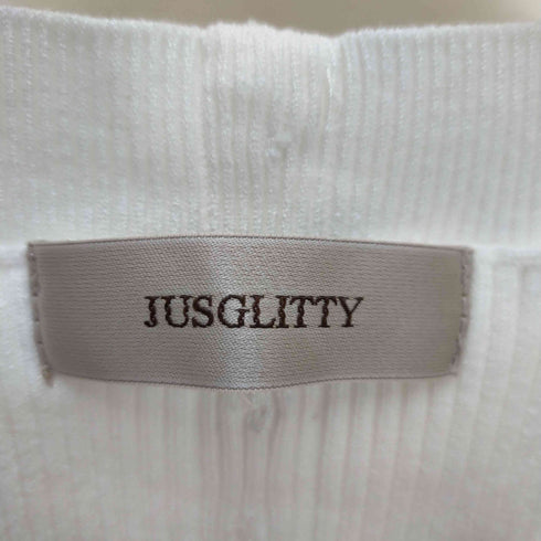 ジャスグリッティー JUSGLITTY ボリュームスリーブ 異素材ニット レディース JPN:2