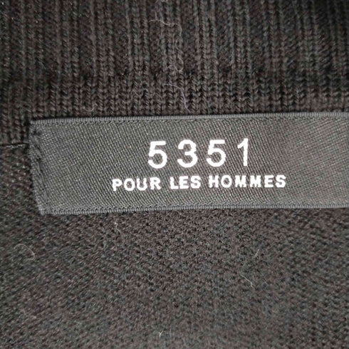 ゴーサンゴーイチプールオム 5351 POUR LES HOMMES アーガイルチェックVネックL/Sウールニット メンズ 44