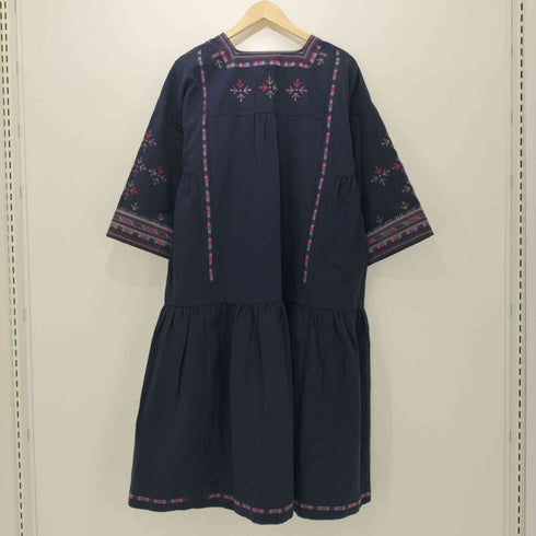 ミルクフェド MILKFED. SQUARE NECK EMBROIDERD DRESS レディース ONE SIZE