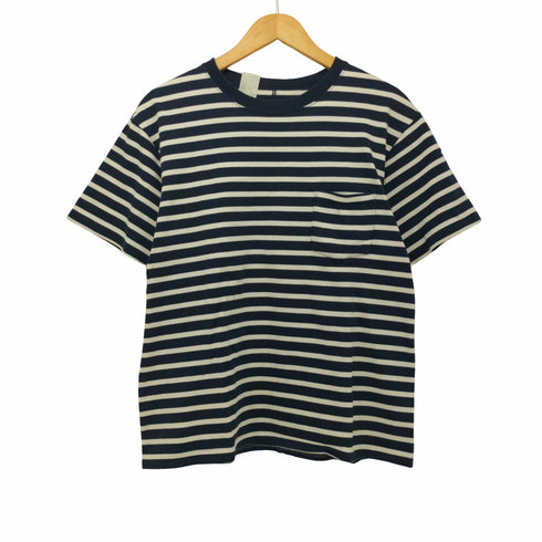 エヌハリウッド N.HOOLYWOOD 16-001 RCH CREW NECK T-SHIRT - Navy border メンズ US:40