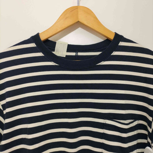 エヌハリウッド N.HOOLYWOOD 16-001 RCH CREW NECK T-SHIRT - Navy border メンズ US:40