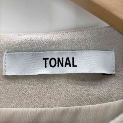 トナル TONAL ソフトツイルパール釦ワンピース レディース JPN:38