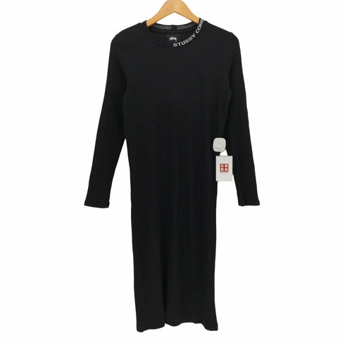 ステューシーウィメン Stussy Women L/S クルーネック リブニット ワンピース レディース import:S