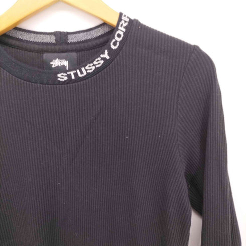 ステューシーウィメン Stussy Women L/S クルーネック リブニット ワンピース レディース import:S