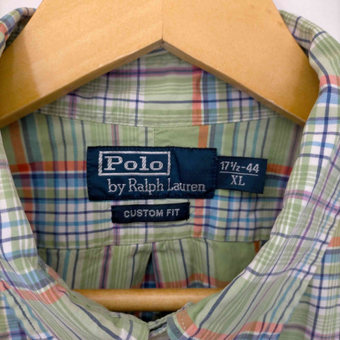 ポロバイラルフローレン Polo by RALPH LAUREN CUSTOM FIT ポニー刺繍 マルチチェックシャツ メンズ import:XL
