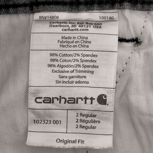 カーハート Carhartt Original Fit Double Knee Black Pants メンズ 2