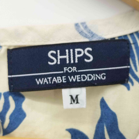 シップス SHIPS WATABE WEDDING ワタベウェディング 花柄 ポリネシアンモチーフ ボタニカル アロハ ノースリーブ ワンピース レディース JPN:M