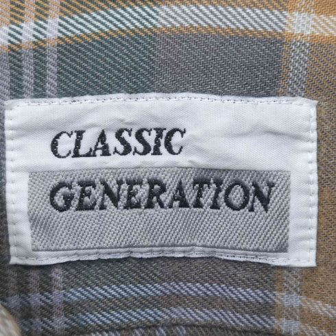 クラッシック ジェネレーション CLASSIC GENERATION ユーロヴィンテージ グランパシャツ ポップオーバーシャツ メンズ