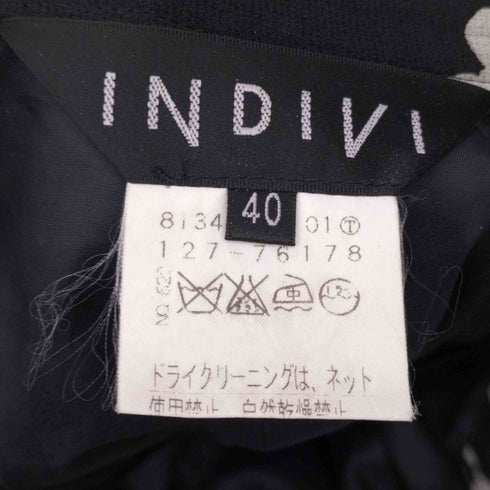 インディヴィ INDIVI アシンメトリー ボタニカル柄スカート レディース JPN:40