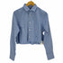 エイチビューティーアンドユースユナイテッドアローズ H BEAUTY & YOUTH UNITED ARROWS HOMME girls 2021AW CROPPED SHIRT BLUE AND WHITE STRIPE レディース import:S