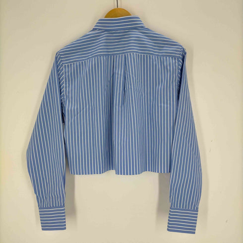 エイチビューティーアンドユースユナイテッドアローズ H BEAUTY & YOUTH UNITED ARROWS HOMME girls 2021AW CROPPED SHIRT BLUE AND WHITE STRIPE レディース import:S