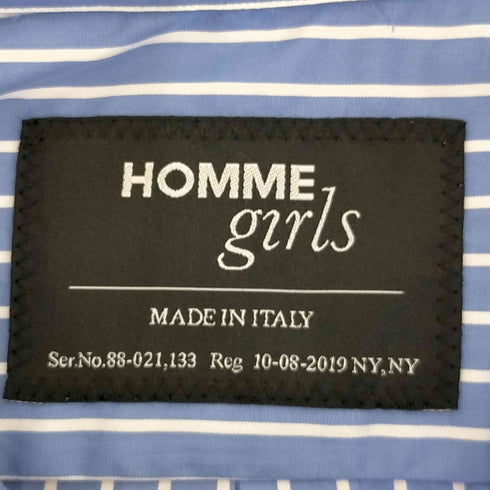 エイチビューティーアンドユースユナイテッドアローズ H BEAUTY & YOUTH UNITED ARROWS HOMME girls 2021AW CROPPED SHIRT BLUE AND WHITE STRIPE レディース import:S