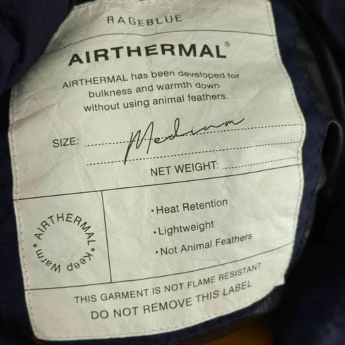 レイジブルー RAGEBLUE airthermal 中綿ジャケット メンズ JPN:M