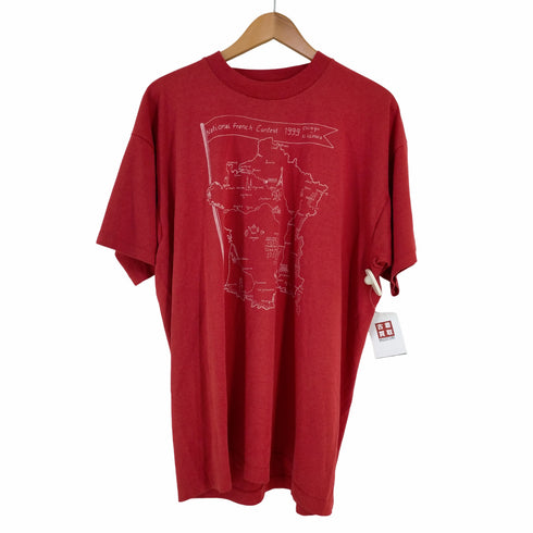 フルーツオブザルーム FRUIT OF THE LOOM 99年 USA製 national french contest クルーネックTシャツ メンズ import:XL