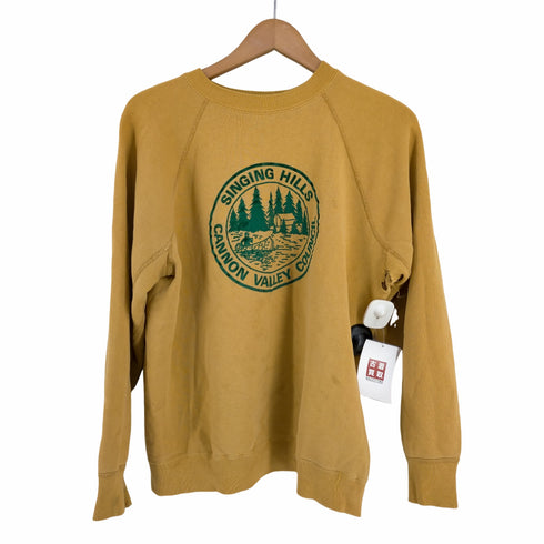 アーテックス ARTEX 製品染め SINGING HILLS CANNON VALLEY COUNCIL フロッキー 脇ガゼット ラグランスウェット カラシ メンズ import:L