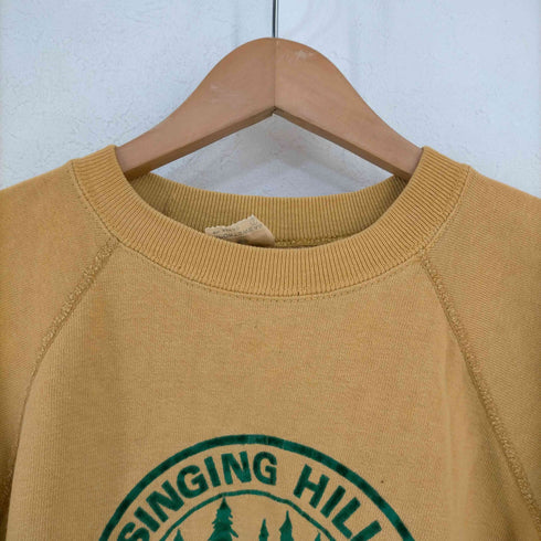 アーテックス ARTEX 製品染め SINGING HILLS CANNON VALLEY COUNCIL フロッキー 脇ガゼット ラグランスウェット カラシ メンズ import:L