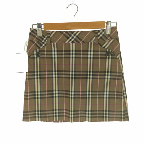 バーバリーロンドンブルーレーベル BURBERRY LONDON BLUE LABEL ノバチェック ミニスカート レディース JPN:36