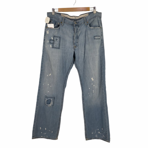 ポロジーンズカンパニーラルフローレン POLO JEANS COMPANY RALPH LAUREN リペアダメージ加工 ボタンフライ デニムパンツ メンズ 36inch